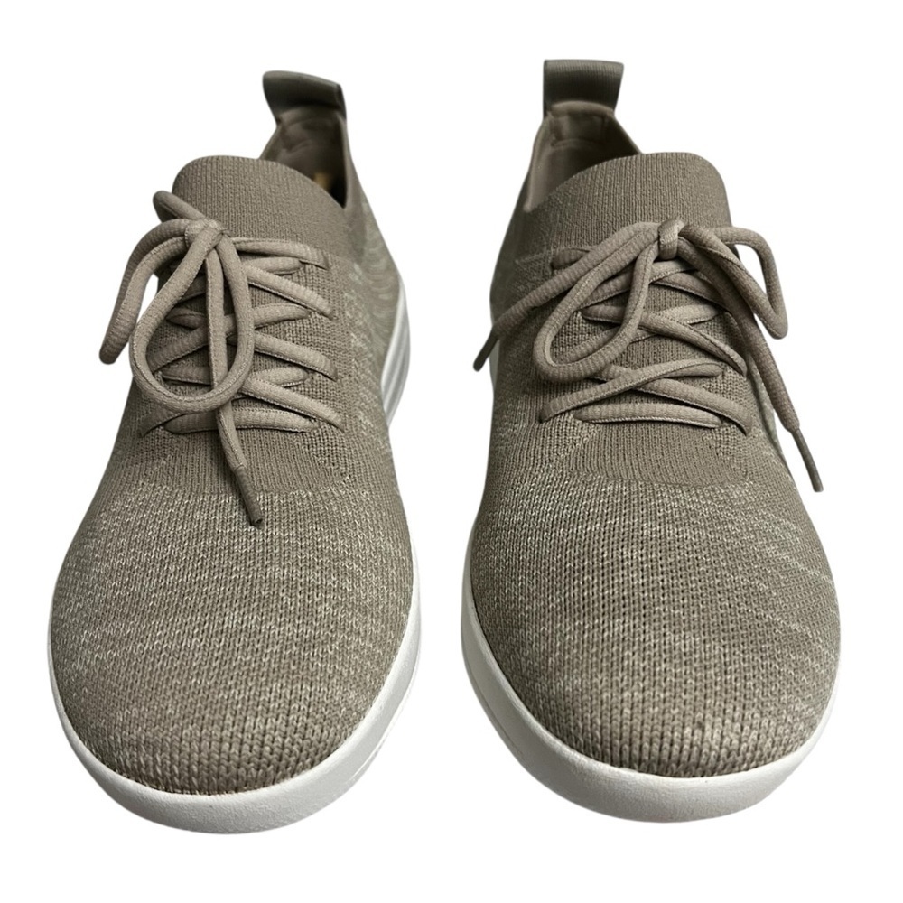 FitFlop F-Sporty Uberknit Lace Up Lightweight Comfort Sneakers Dark Taupe Size 5 - Picture 3 of 9
